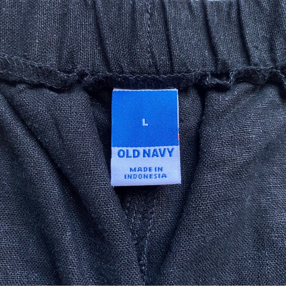 Old Navy Linen Blend Wrap Front Mini Skort Size Large Black NWT - Picture 5 of 9